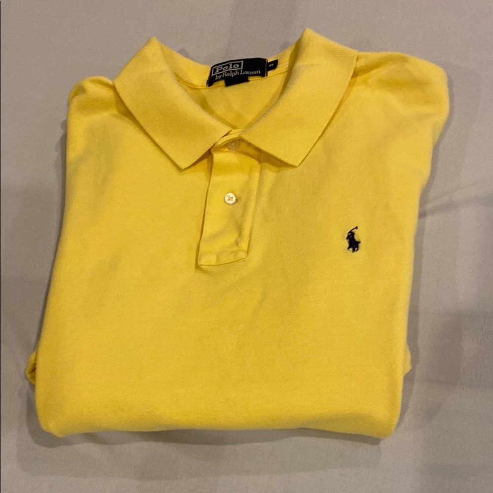 Polo Ralph Lauren Classic-Fit Cotton Polo Shirt Yellow Polo Shirt - Picture 4 of 14